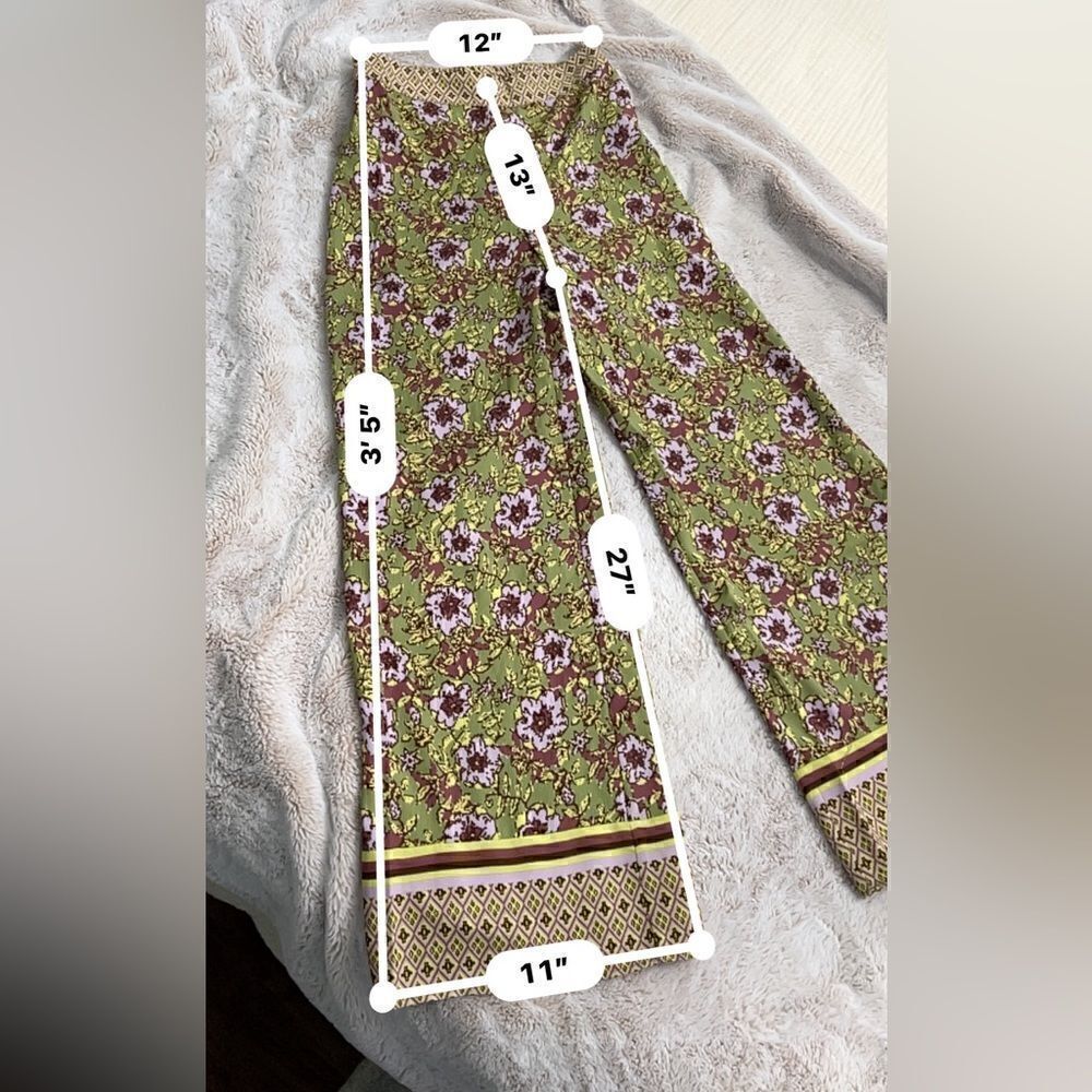 Cupcakes & Cashmere silk like pull on wide leg floral Palazzo Pants- NWOT- XS - Picture 5 of 12